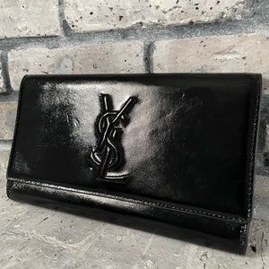 YSL Belle De Jour Black Patent Clutch